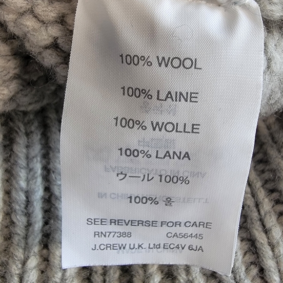 J. Crew Side Zip Cable Knit Sweater in Gray, Size M - Picture 10 of 11